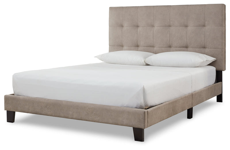 Adelloni Light Brown Queen Upholstered Bed