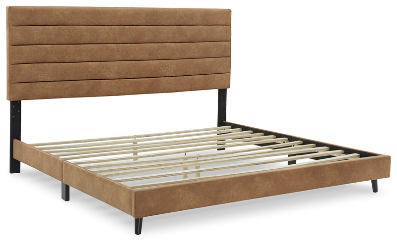 Vintasso Brown King Upholstered Bed