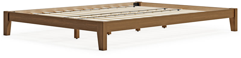 Tannally Light Brown Queen Platform Bed