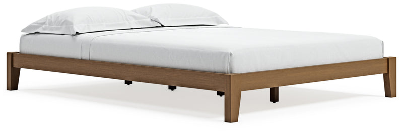 Tannally Light Brown Queen Platform Bed