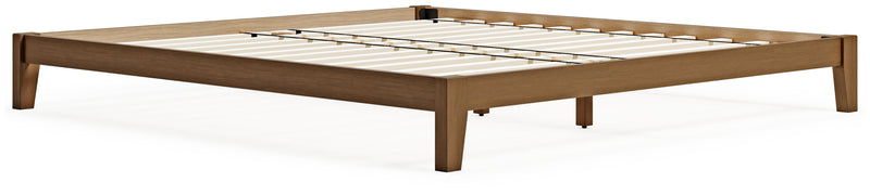 Tannally Light Brown King Platform Bed