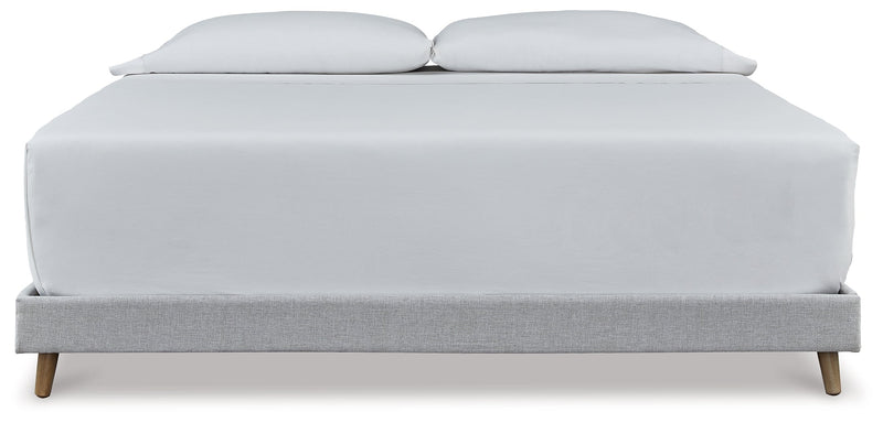 Tannally Beige King Upholstered Platform Bed