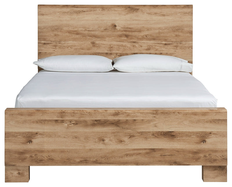 Hyanna Tan King Panel Bed