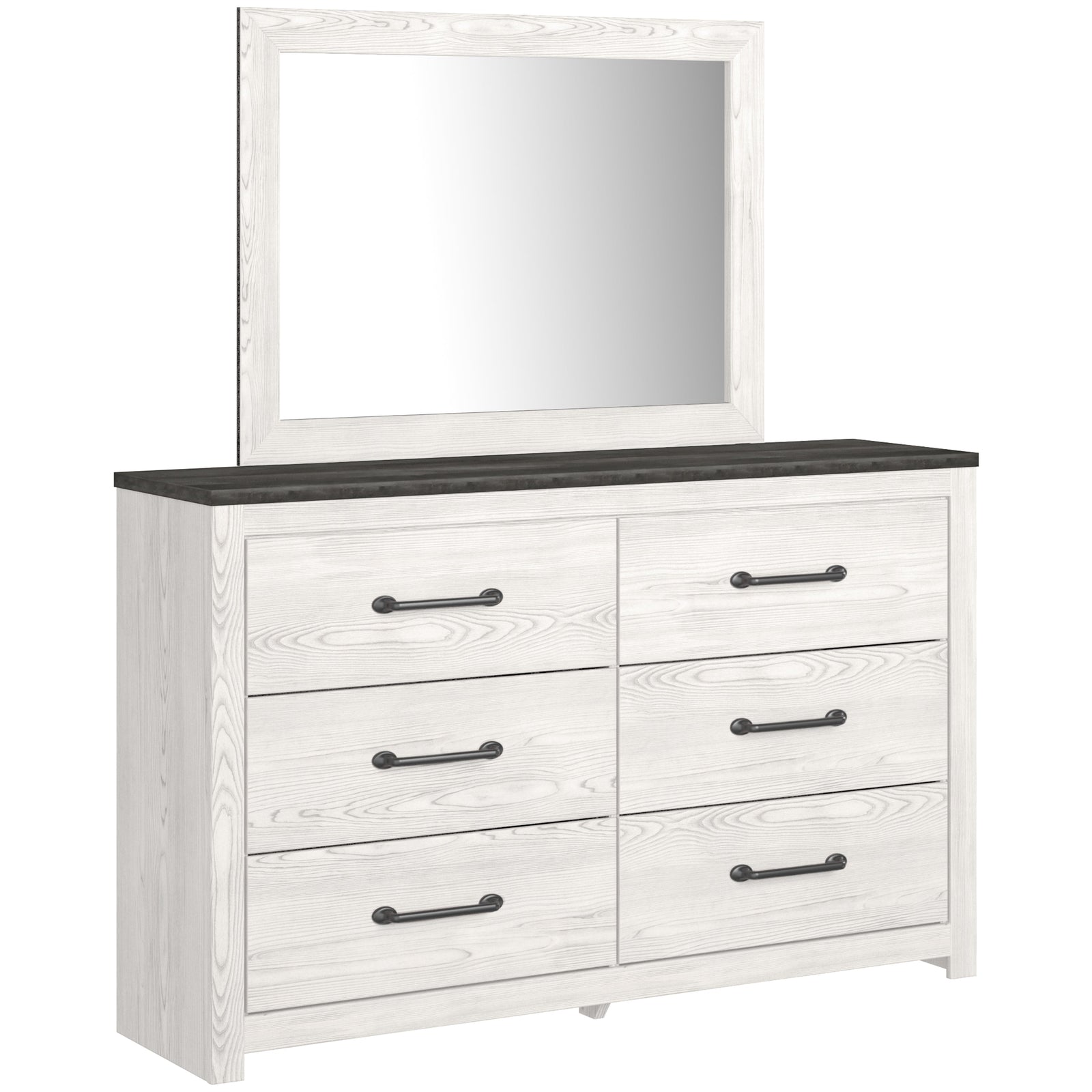 Gerridan White Gray Dresser And Mirror