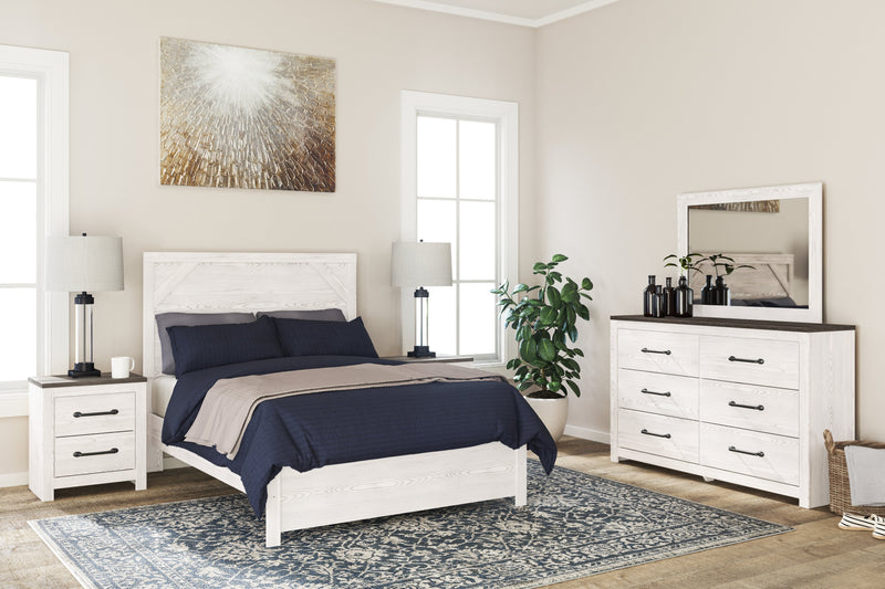 Gerridan White Gray Dresser And Mirror