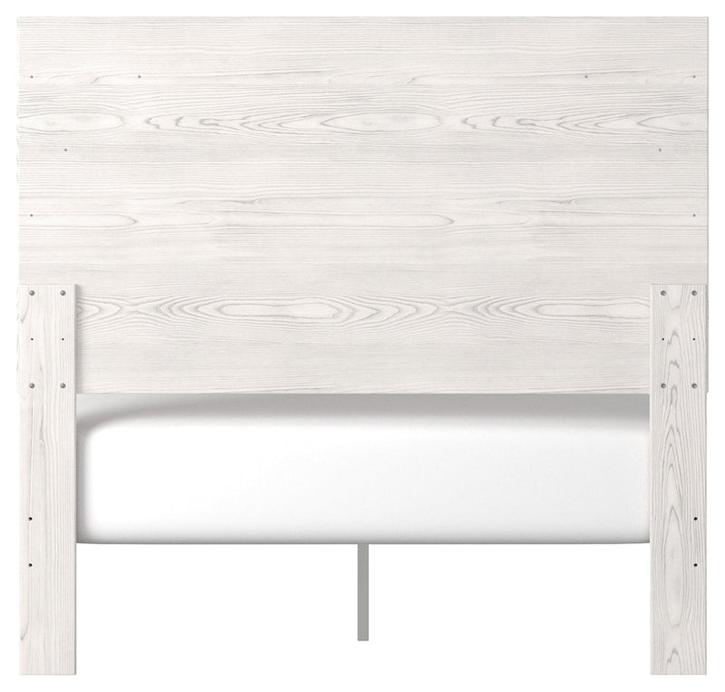 Gerridan White Gray Full Panel Bed