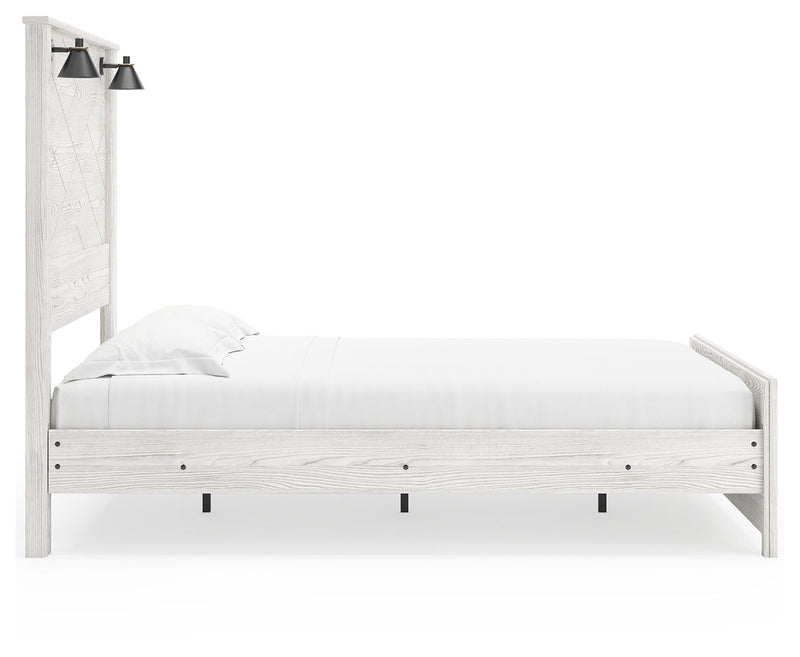 Gerridan White Gray Queen Panel Bed