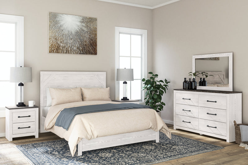 Gerridan White Gray Dresser And Mirror