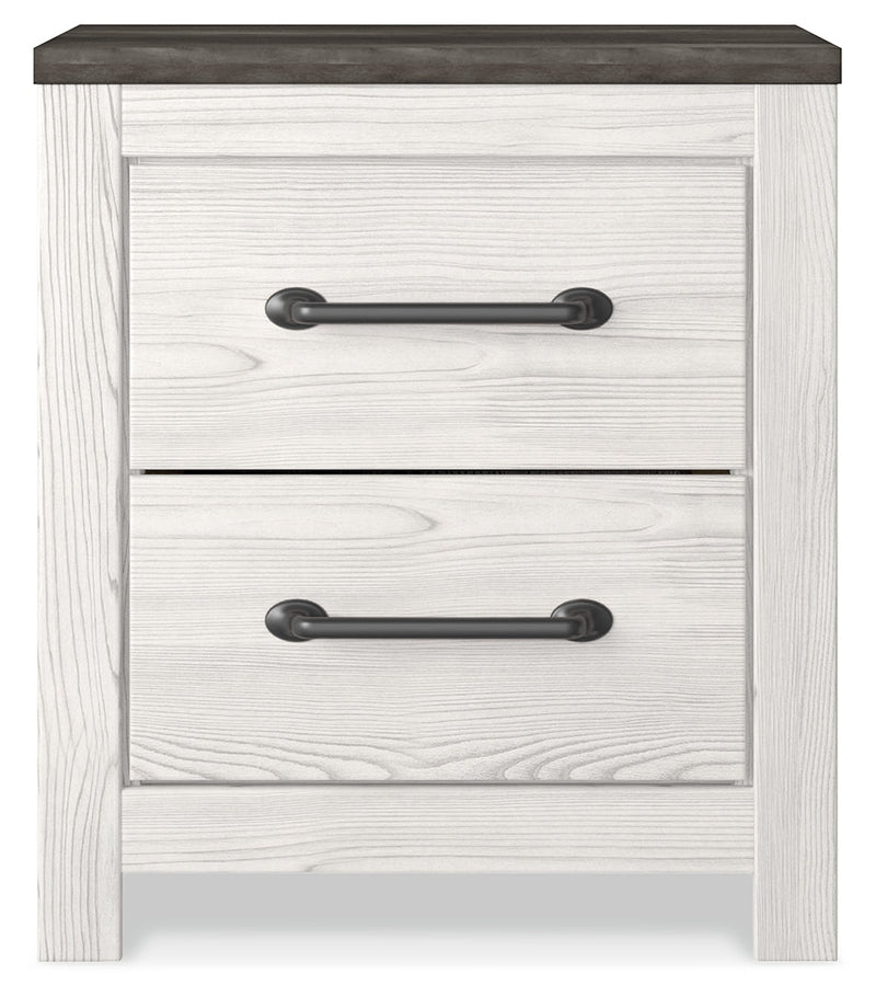 Gerridan White Gray Nightstand