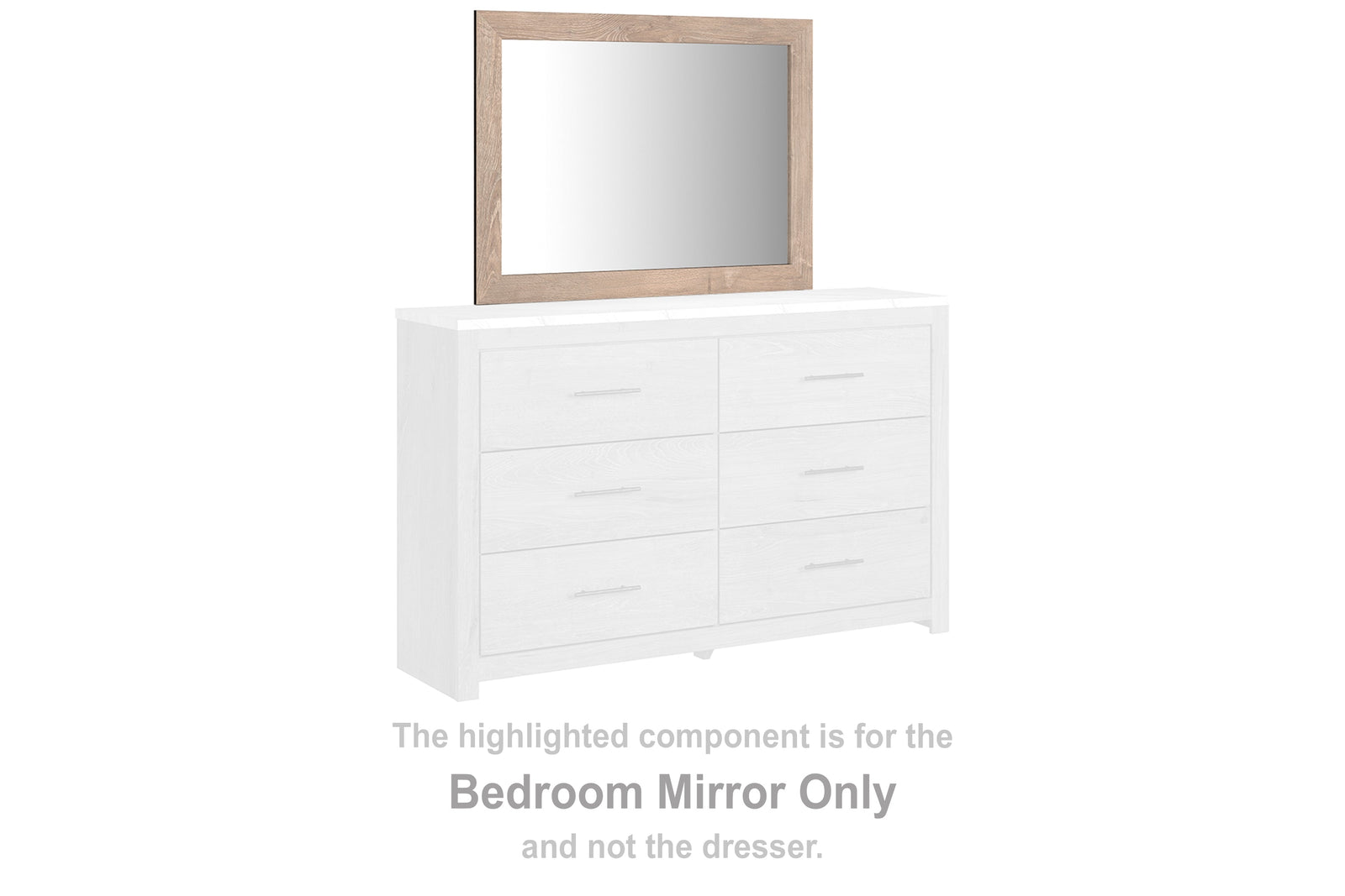 Senniberg Light Brown/white Bedroom Mirror