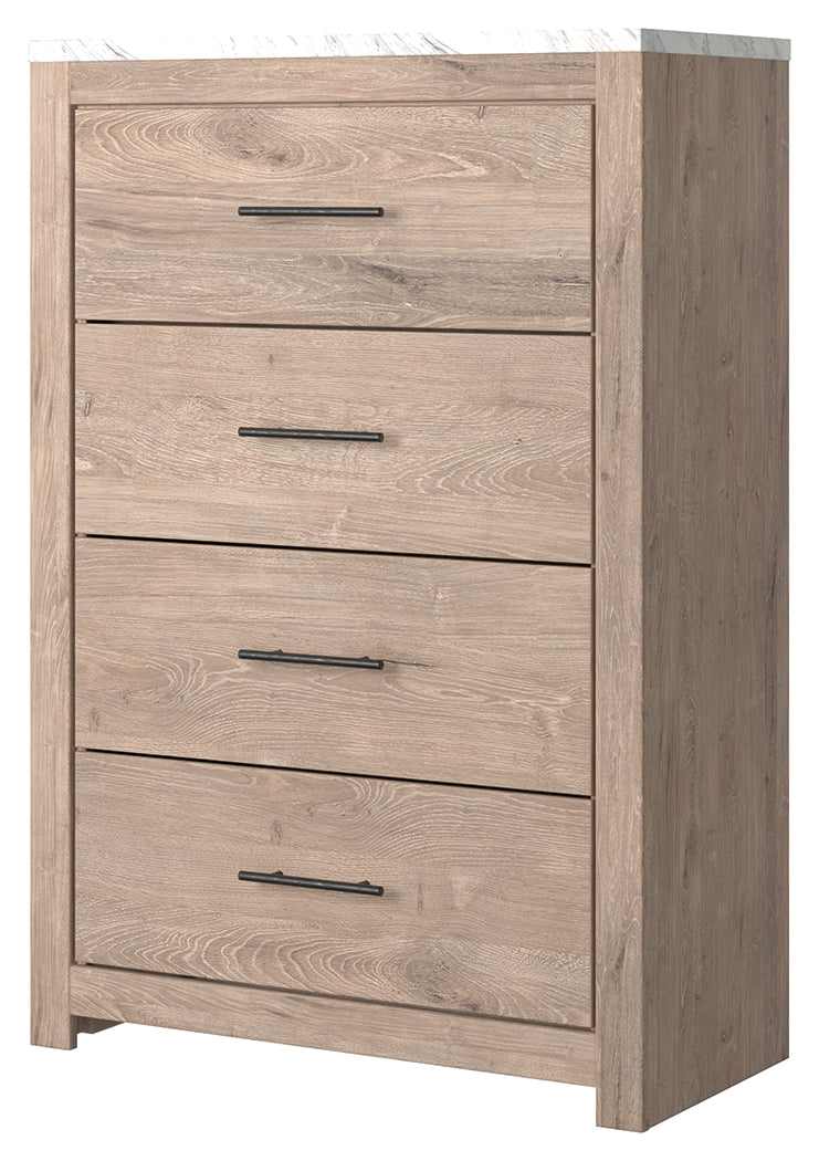 Senniberg Light Brown White Chest Of Drawers