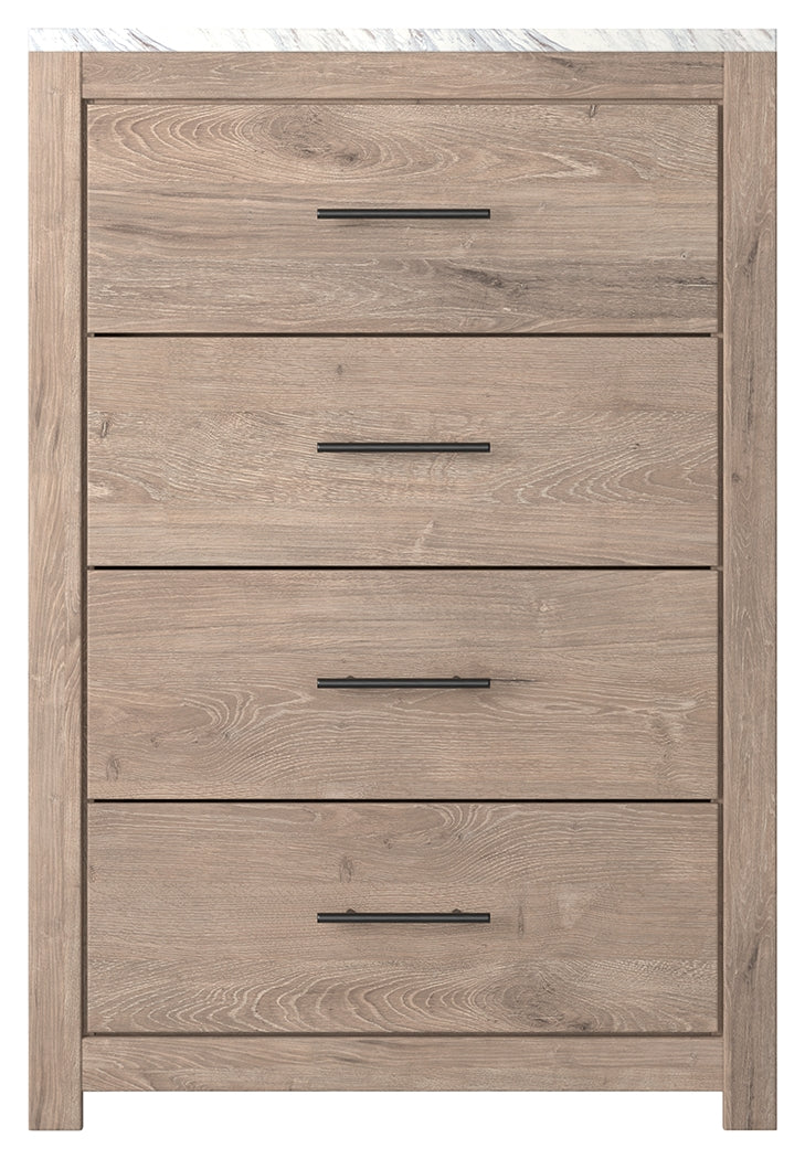 Senniberg Light Brown White Chest Of Drawers