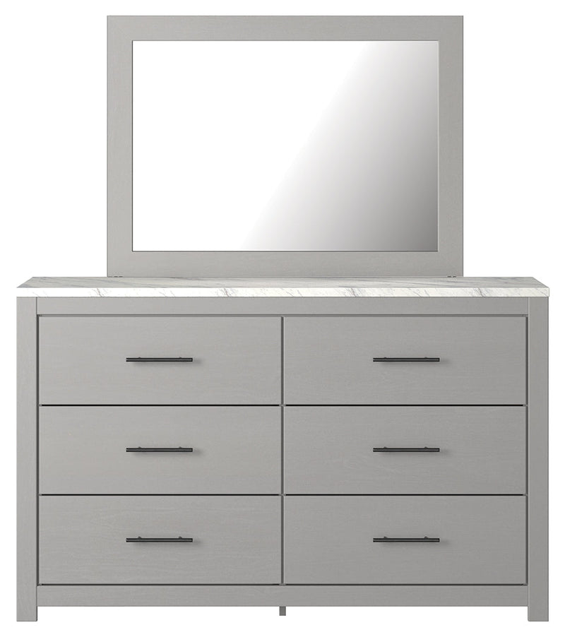 Cottonburg Light Gray White Dresser And Mirror