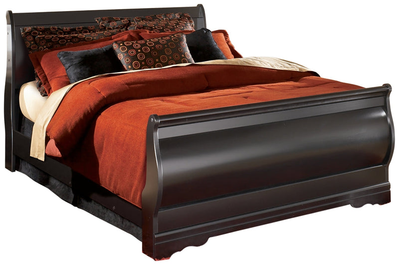 Huey Vineyard Black Queen Sleigh Bed