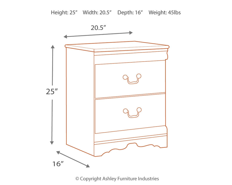 Anarasia White Nightstand