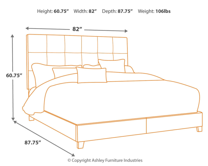 Dolante Gray King Upholstered Bed