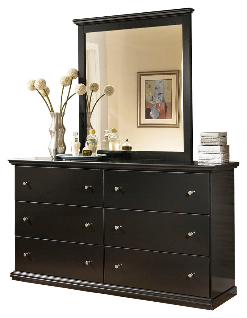 Maribel Black Dresser And Mirror