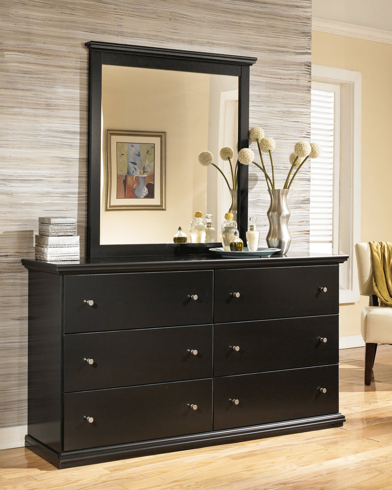 Maribel Black Dresser And Mirror