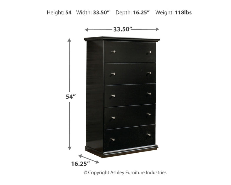 Maribel Black Chest Of Drawers