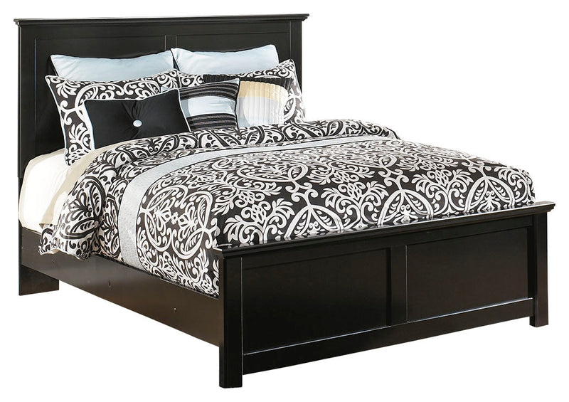 Maribel Black Queen Panel Bed