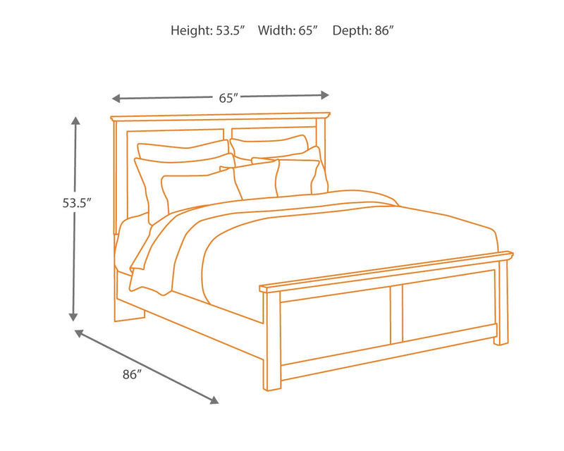 Maribel Black Queen Panel Bed