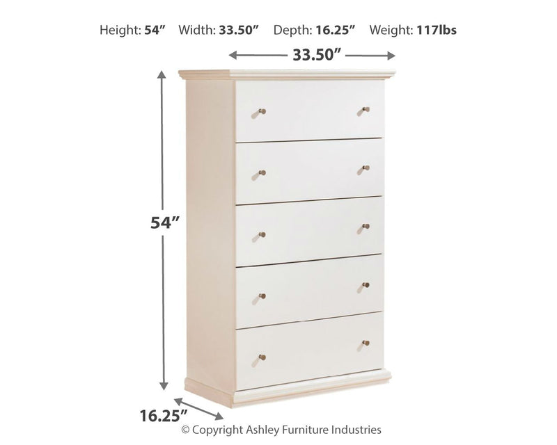 Bostwick Shoals White Chest Of Drawers