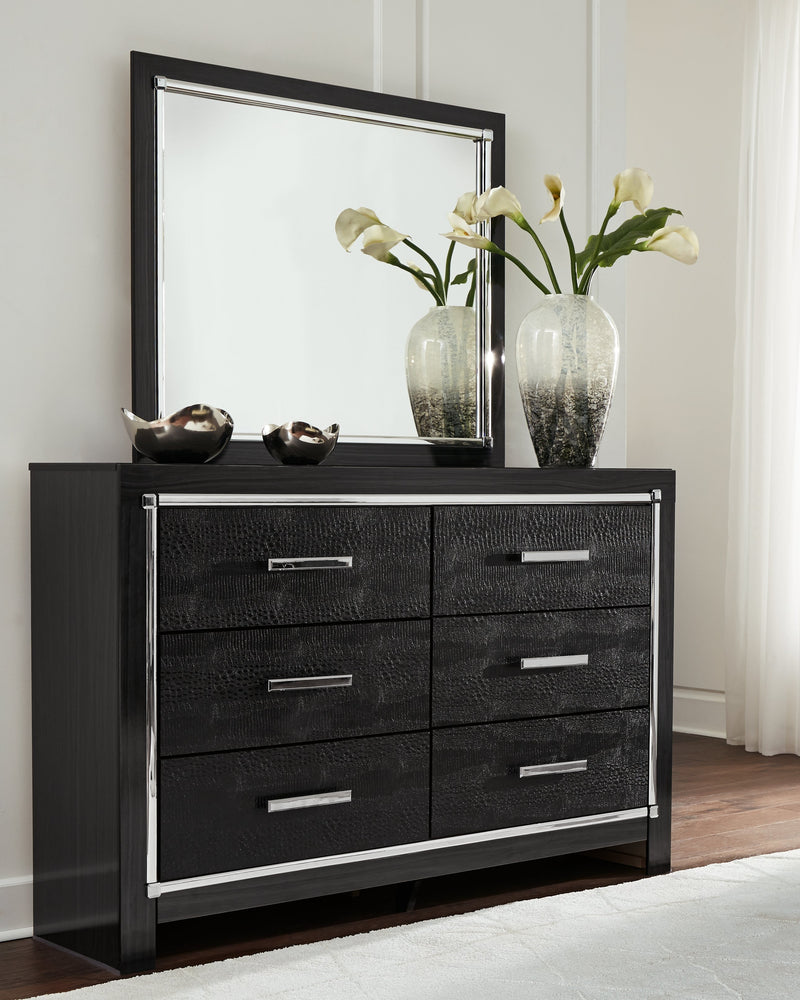 Kaydell Black Dresser And Mirror