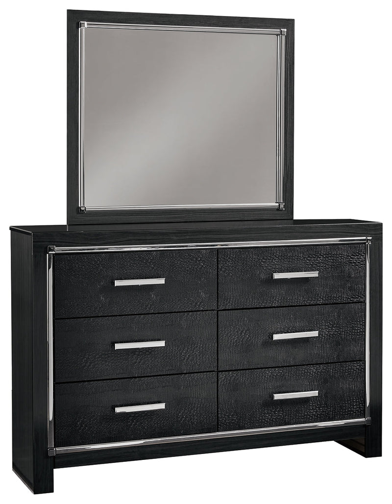 Kaydell Black Dresser And Mirror