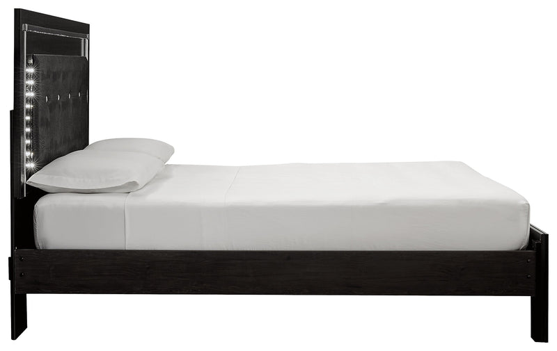 Kaydell Black Queen Panel Bed With Storage