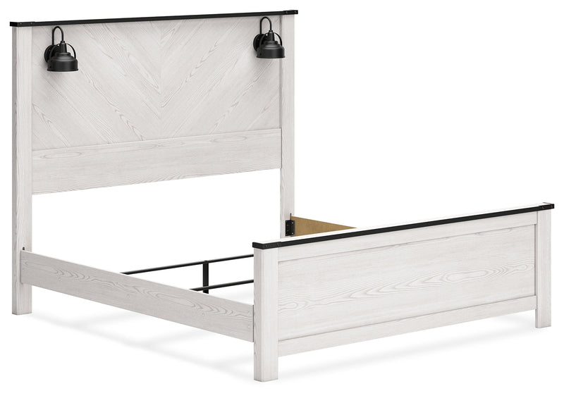 Schoenberg White King Panel Bed