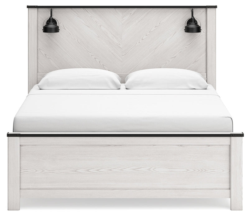 Schoenberg White King Panel Bed