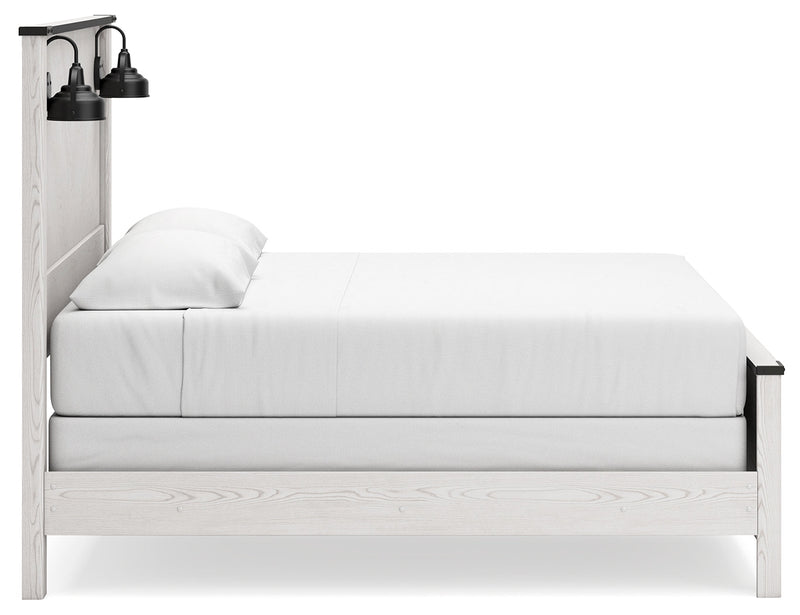 Schoenberg White King Panel Bed