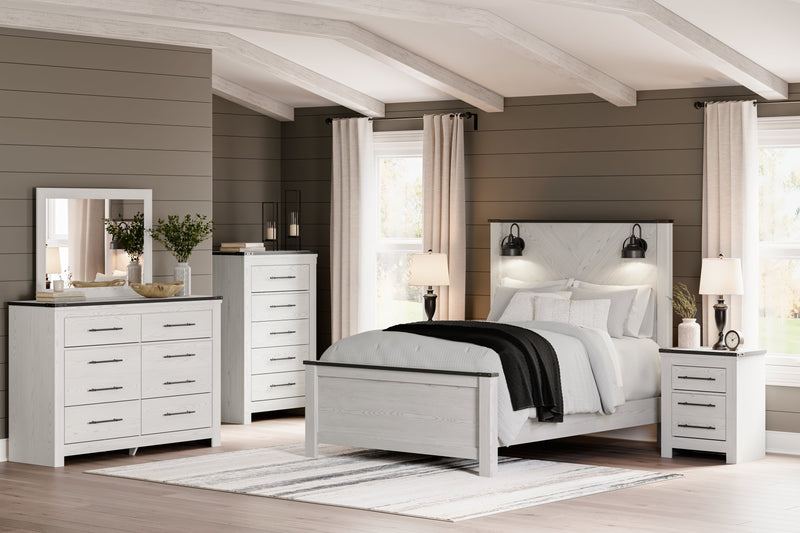 Schoenberg White Queen Panel Bed