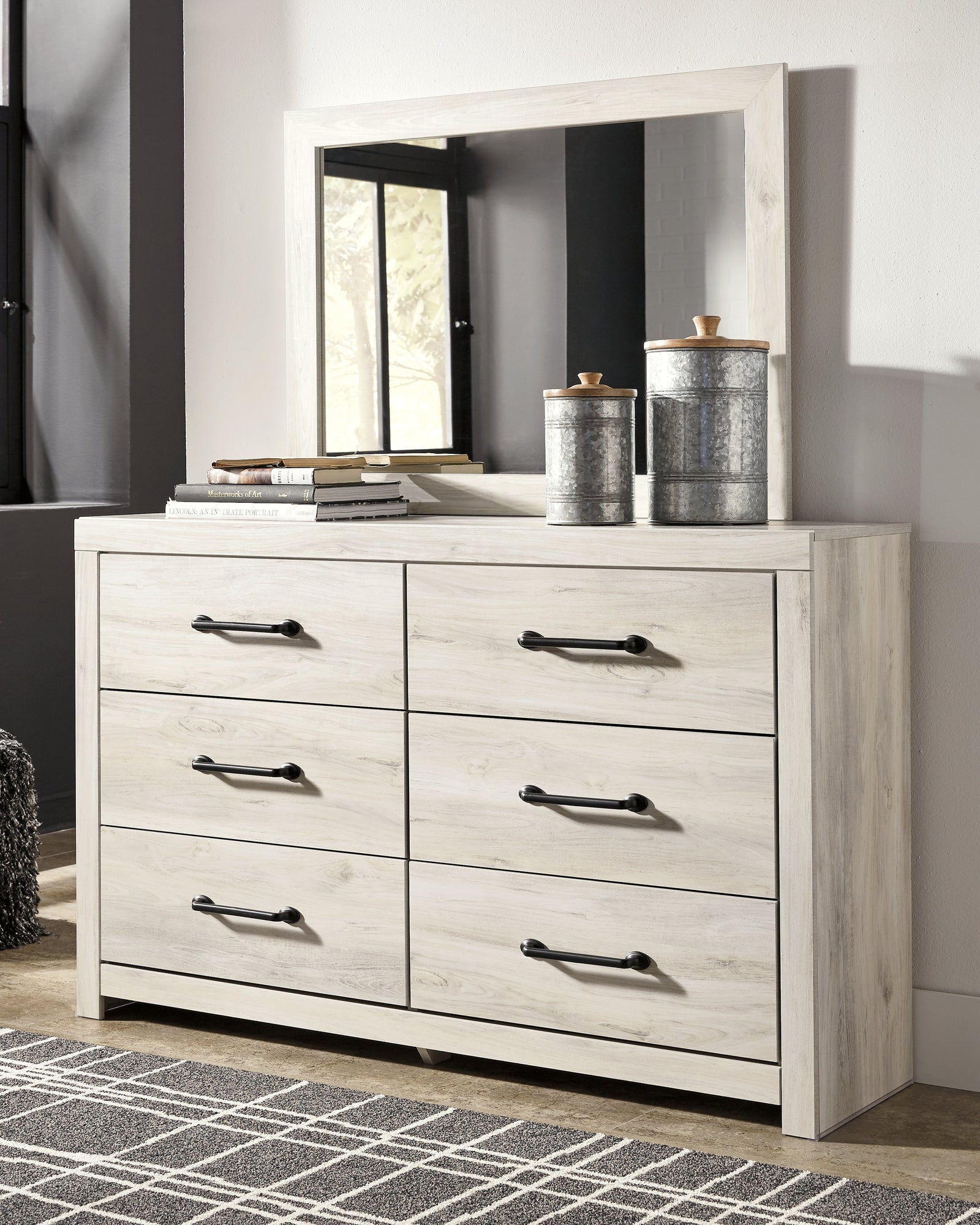 Cambeck Whitewash Dresser And Mirror