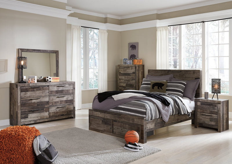 Derekson Multi Gray Full Panel Bed