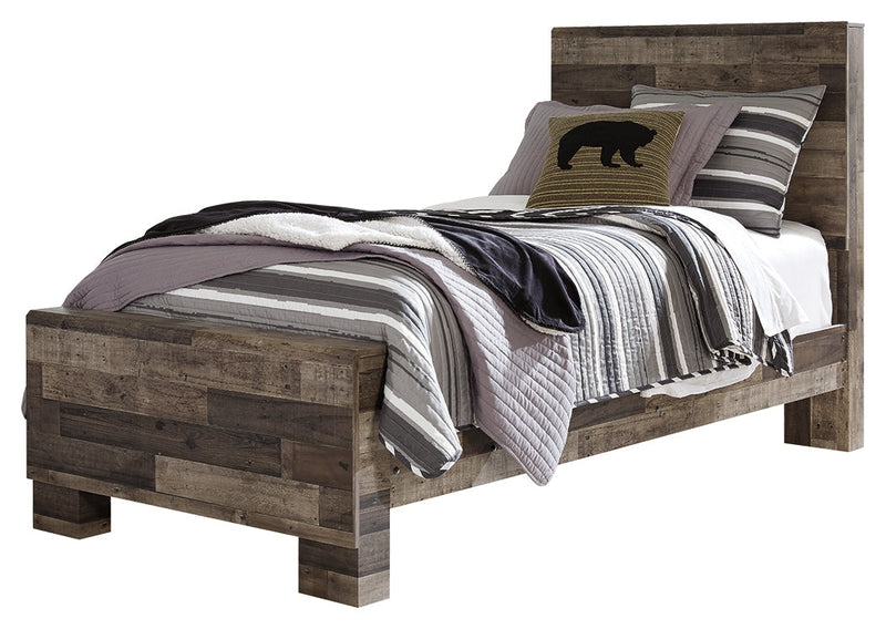 Derekson Multi Gray Twin Panel Bed