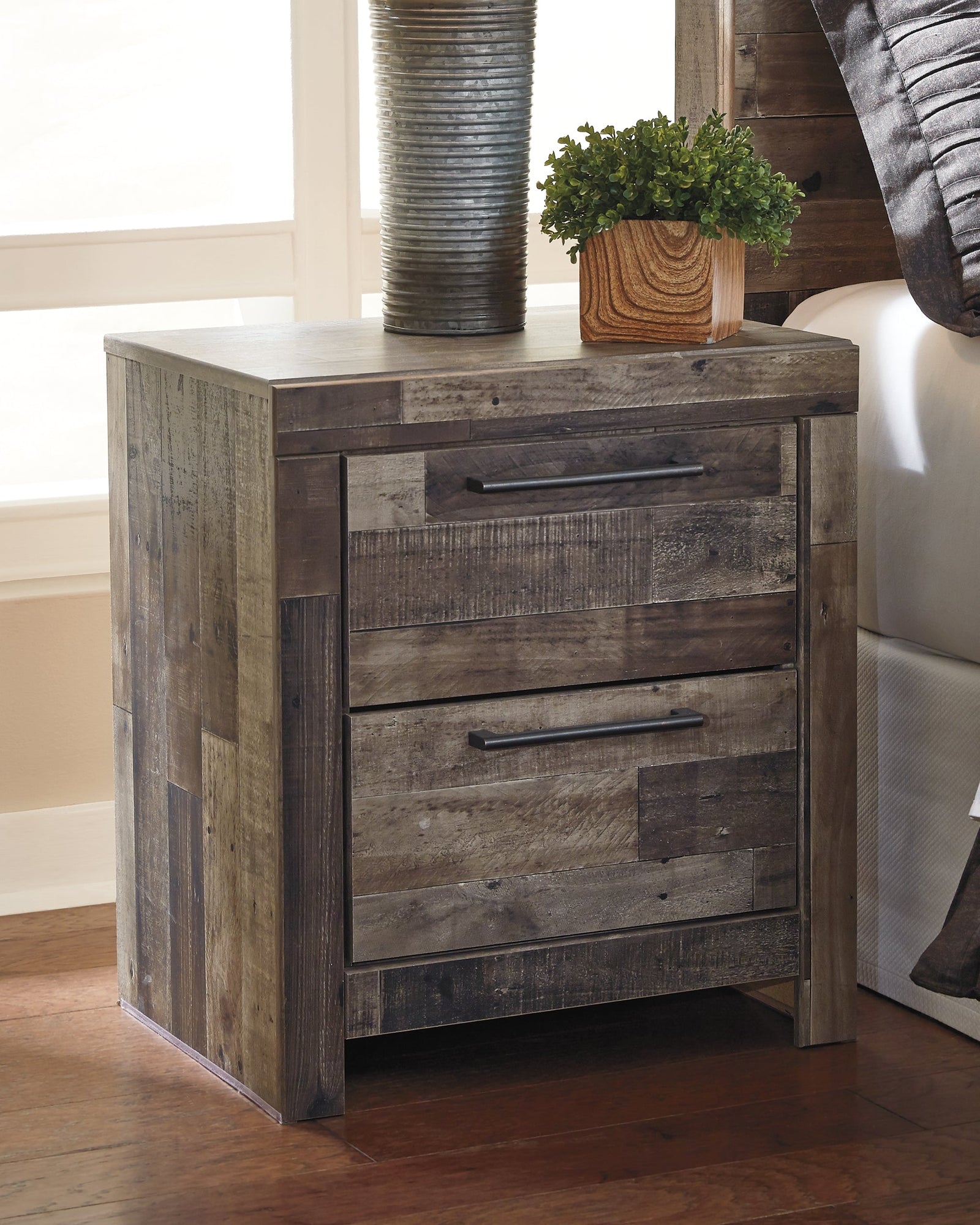 Derekson Multi Gray Nightstand