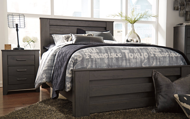 Brinxton Charcoal King Panel Bed