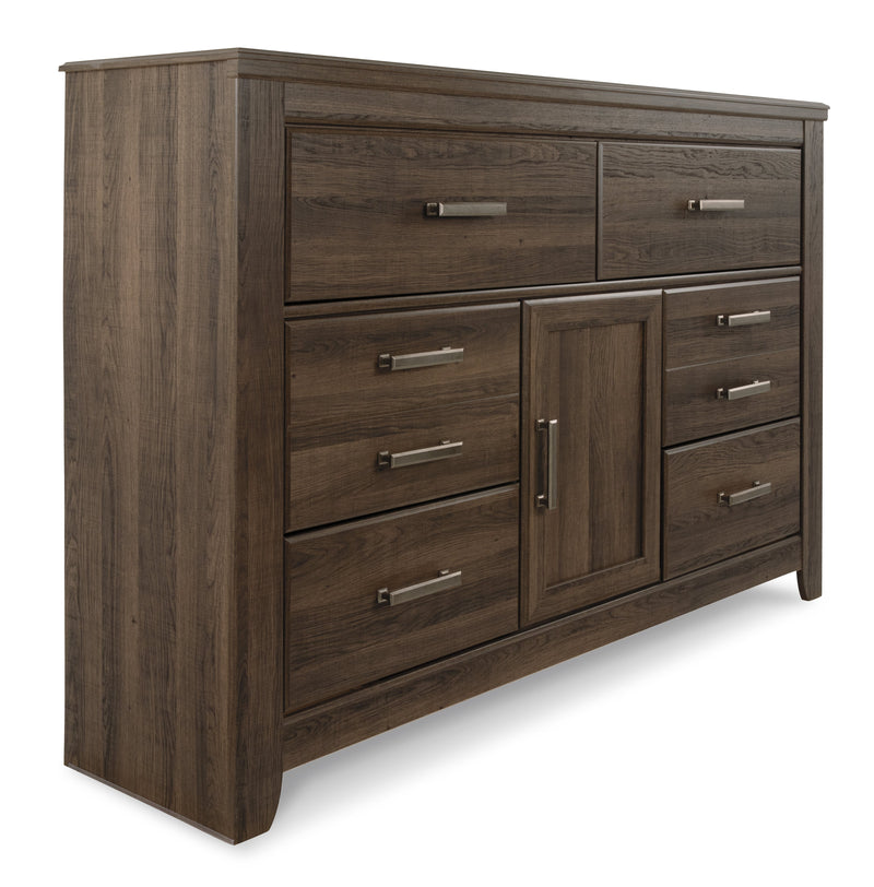 Juararo Dark Brown Dresser And Mirror