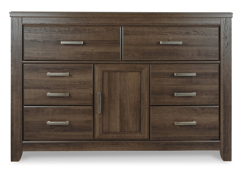 Juararo Dark Brown Dresser And Mirror