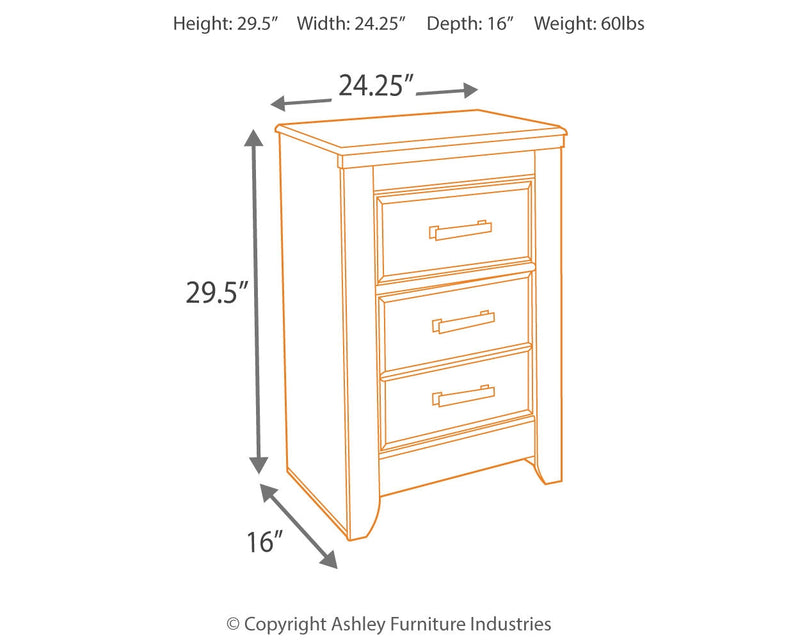 Juararo Dark Brown Nightstand