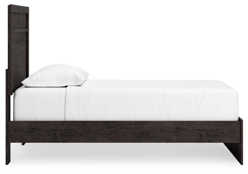 Belachime Black Twin Panel Bed