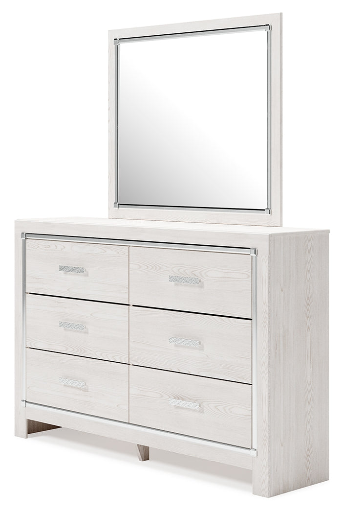 Altyra White Dresser And Mirror