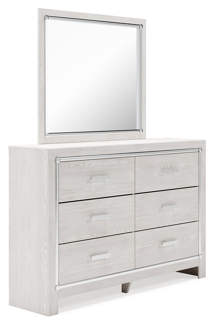 Altyra White Dresser And Mirror