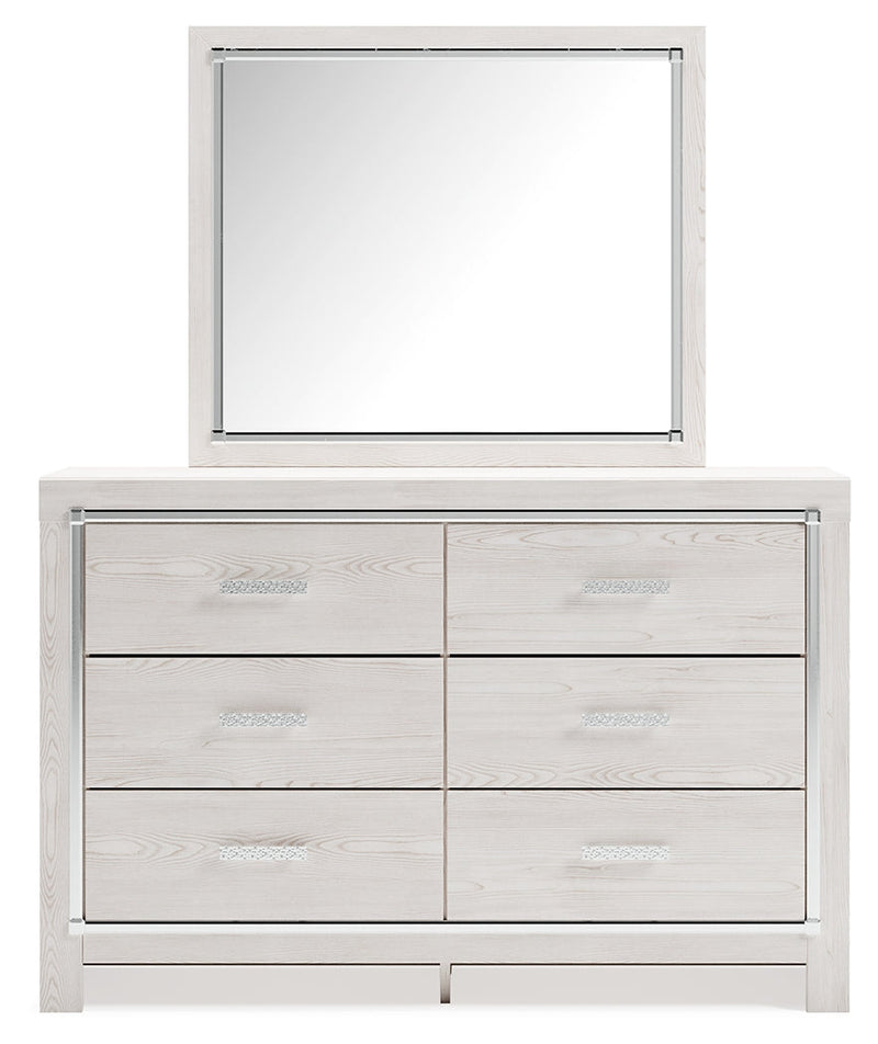 Altyra White Dresser And Mirror