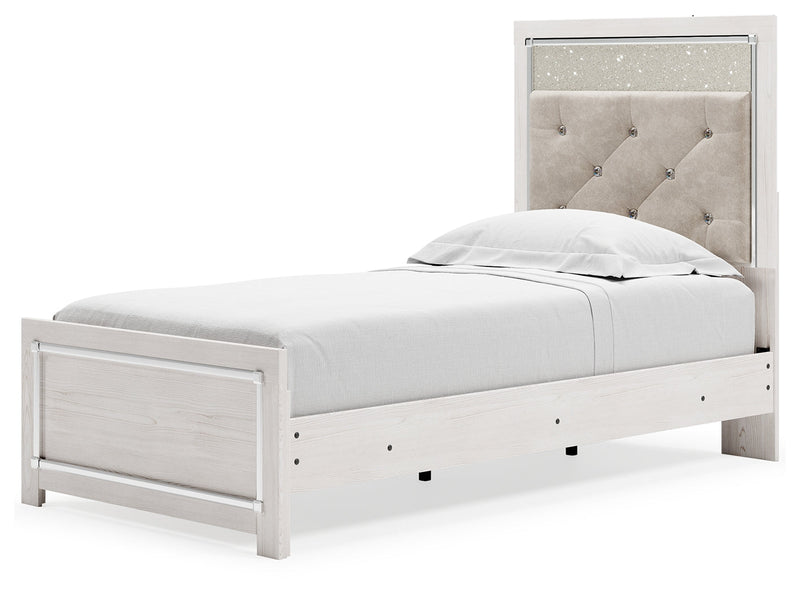 Altyra White Twin Panel Bed