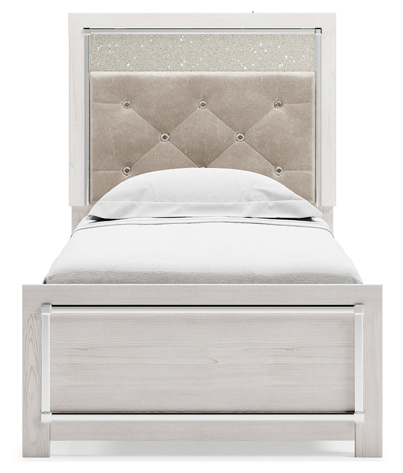 Altyra White Twin Panel Bed