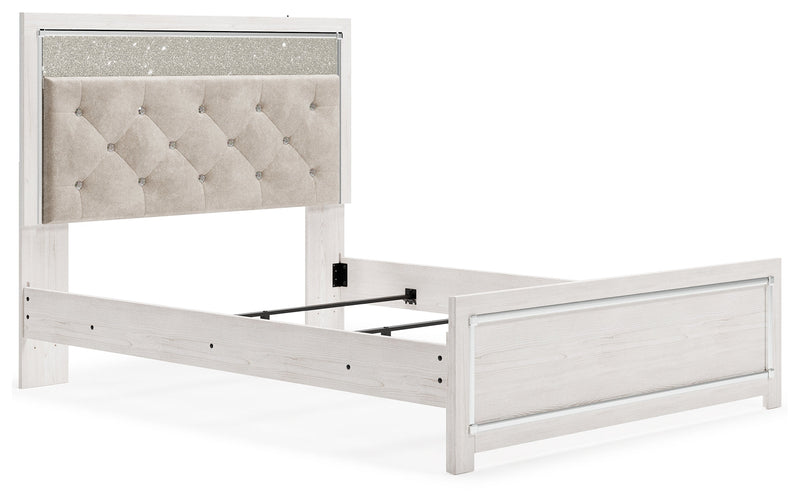 Altyra White Queen Panel Bed