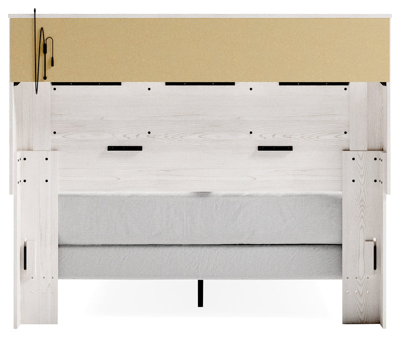 Altyra White Queen Panel Bookcase Bed