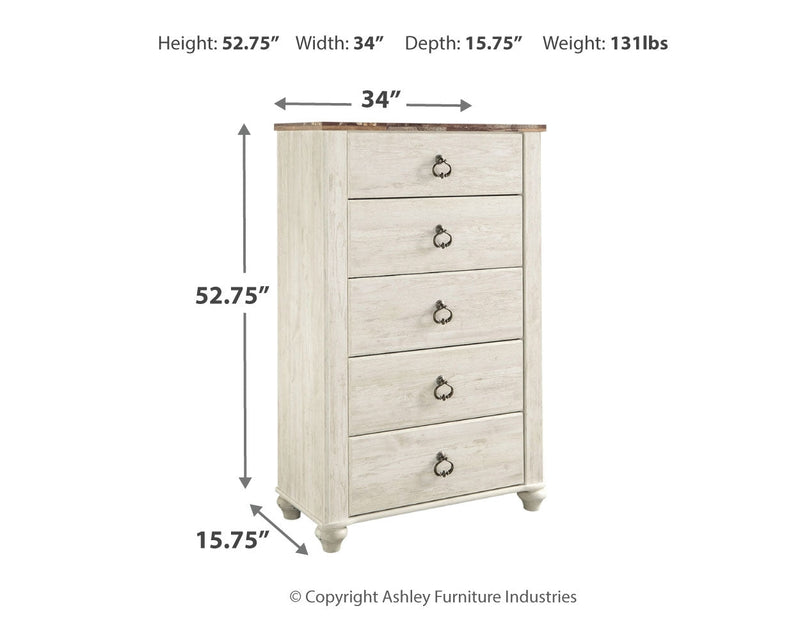 Willowton Two-Tone Chest Of Drawers